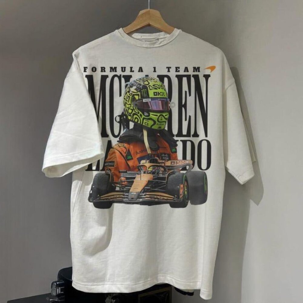 Limited Lando Norris Vintage Tshirt, McLaren F1 Racing Shirt